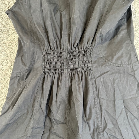 Derek Lam 10 Crosby Black Sleeveless Collared Button Front Shirt Dress Size 6 - Picture 6 of 7